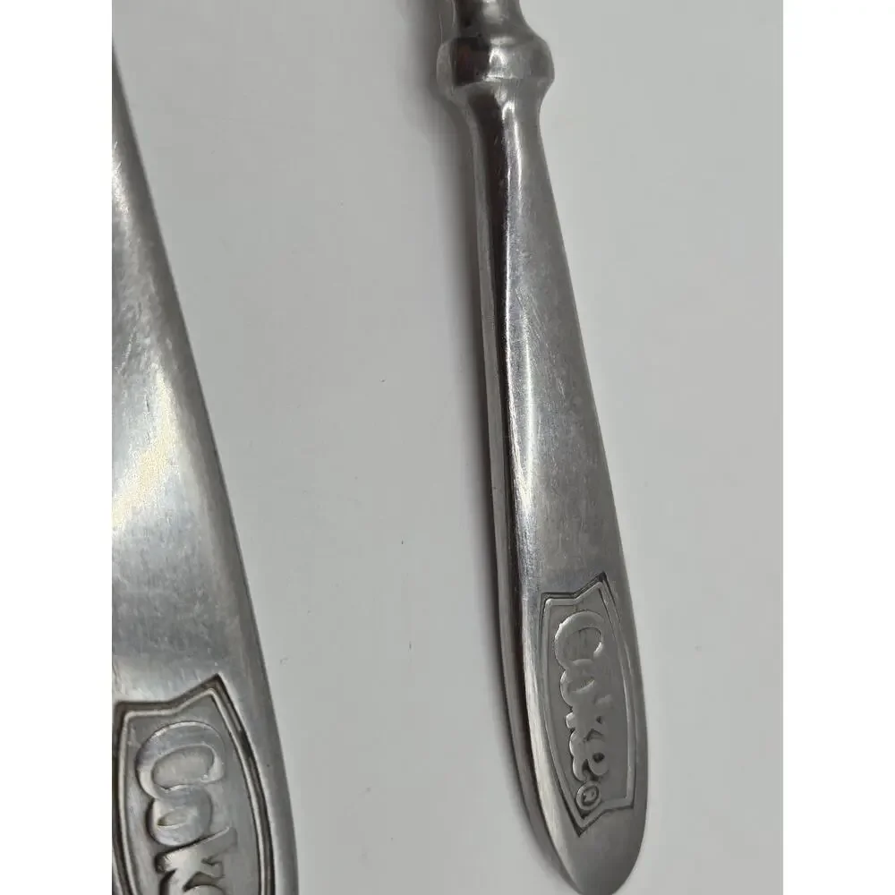 COKE Engraved Stainless Coca-Cola Heavy Duty Silverware Fork and Spoon